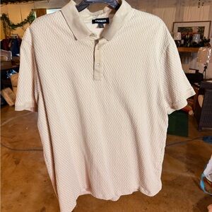 Express Men’s XL Light Beige Textured Polo